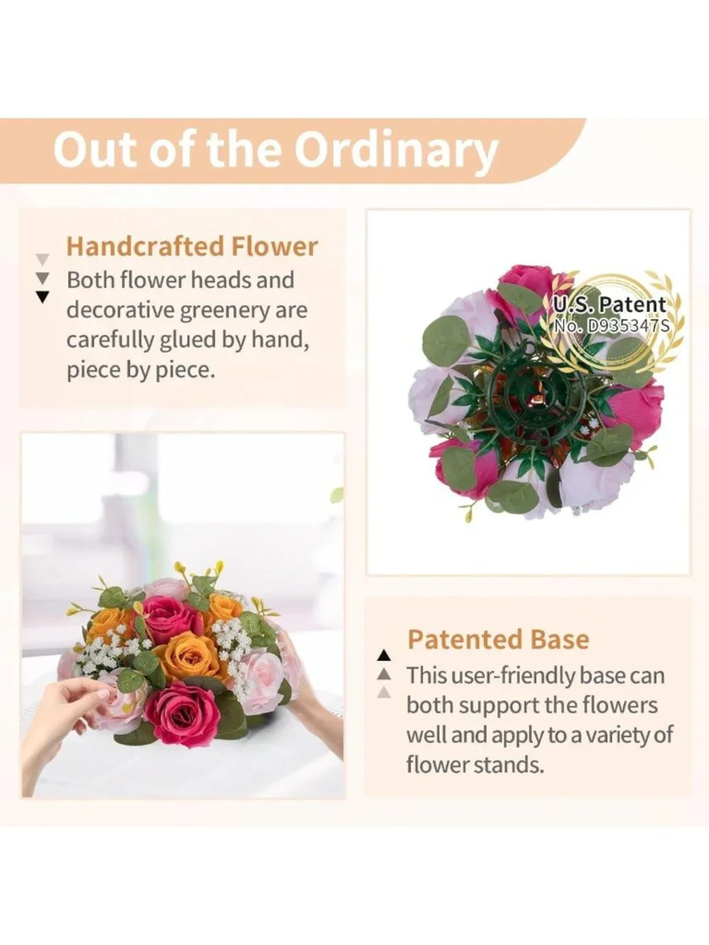 Vibrant Hot Pink & Orange Flower Ball Centerpieces for Table Decor, Wedding